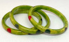 SZ9 Shultz marbled green dot bangles
